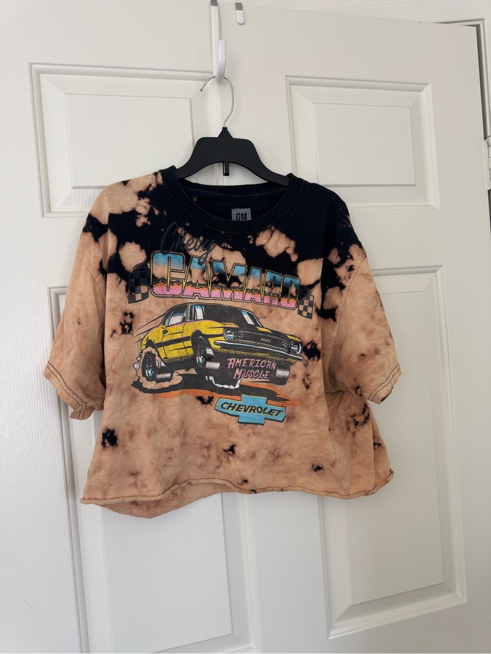 Chevrolet Camaro Kids Tie-Dye Tee in Black & Tan